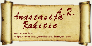 Anastasija Rakitić vizit kartica